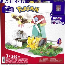 Mega Bloks - Pokémon Windmühlen-Farm mit Pickachu, Konstruktions-Spielzeug mit Figuren