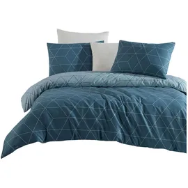 Traumschlaf Bettwäsche West Blau 155 x 220 cm + 80 x 80 cm