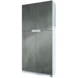 Vladon Logan Aktenschrank 82 x 37 x 185 cm grau