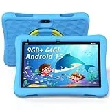plimpton Kids Tablet 10 Zoll, Kinder Tablet mit Android 15, 9GB RAM+64GB ROM(512GB Erweiterbar) Tablets für Kinder mit Schutzhülle, Kindersicherung, BT 5.0, WiFi, Dual Kamera