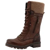 Mustang SHOES Schnürstiefel in Dunkelbraun | Gr.: 40
