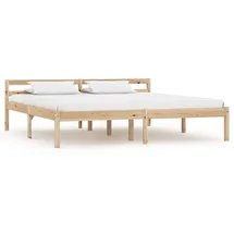 vidaXL Massivholzbett 180 x 200 cm Braun