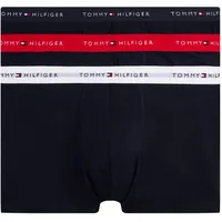Tommy Hilfiger Herren 3er Pack Boxershorts Trunks mit Stretch, Mehrfarbig (des Sky/Primary Red/White), XXL