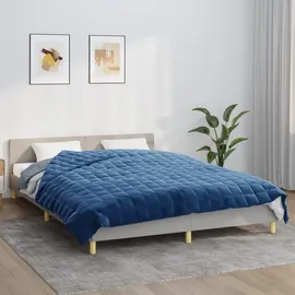 vidaXL Gewichtsdecke Blau 220x240 cm 15 kg Stoff