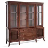JVmoebel Vitrinenschrank 50 x 205 x 205 cm Braun