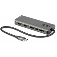 Startech StarTech.com USB-C Multiport Adapter - USB-C auf HDMI oder Mini DisplayPort 4K 60Hz, 100W Power Delivery Pass-Through, 4-Port 10 Gbit/s USB Hub - USB Typ-C Mini Dock - 30cm Kabel (DKT31CMDPHPD)