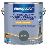 swingcolor 2in1 Flüssigkunststoff / Fußbodenfarbe RAL 7031  (Blaugrau, 4 l, Seidenmatt)