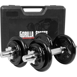 Gorilla Sports Hantel-Set, schwarz