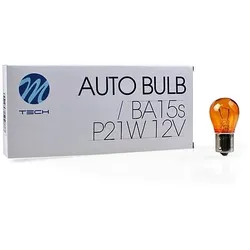 Glühlampe M-TECH S25 BA15s 21W AMBER 12V