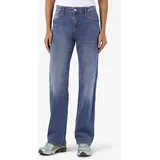 Noisy May Nmyolanda NW WIDE AZ308MB Noos Jeans Solid, blau 27W / 30L EU - 27W / 30L