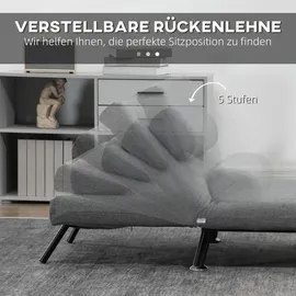 Homcom Schlafsessel mit Bettfunktion Klappbar 75 x 70 x 75 cm