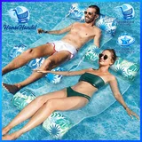 Luftmatratze XL 4 in 1 Pool Spielzeug 2 Stück Wasserhängematte für Erwachsene