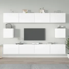 vidaXL 6-tlg. TV-Schrank-Set Weiß Holzwerkstoff