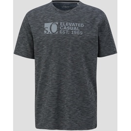 s.Oliver T-Shirt mit Labelprint, Black, XL