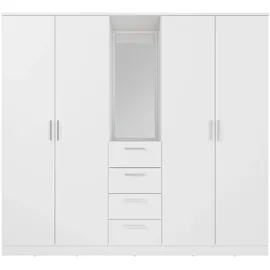 Forte Drehtürenschrank 199 x 181 x 52,7 cm Weiß