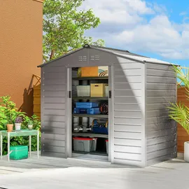 Outsunny Gerätehaus 2,13 x 1,31 m Grau