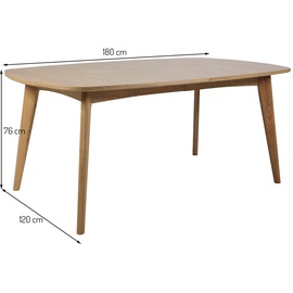 AC Design Furniture Actona Esstisch Marte 180 x 100 cm Holz Braun