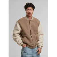 URBAN CLASSICS Teddy Collegejacke Dunkeltaupe XXL