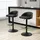 Homcom Barhocker mit Fußstütze drehbare Barstühle Barstuhl höhenverstellbar Drehstühle Küchenstühle Kunstleder Holz Schwarz+Kaffee 48 x 49,5 x 76-96 cm