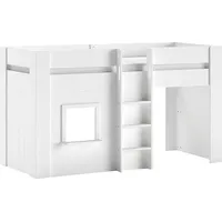 Vipack Hochbett Reno 90 x 200 cm Holz lackiert weiß