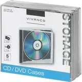 Vivanco CD/DVD Jewel Case, 5er Pack