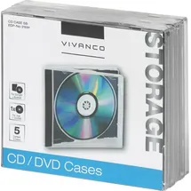 Vivanco CD/DVD Jewel Case, 5er Pack