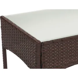 Mendler Halden Gartentisch 79 x 48 x 38 cm braun meliert