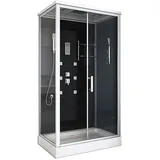 Home Deluxe Wave XL Komplettdusche 120 x 80 cm schwarz