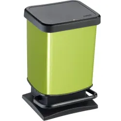 Rotho Treteimer PASO, 20 Liter 1754010747 , Farbe: schwarz/ limettengrün