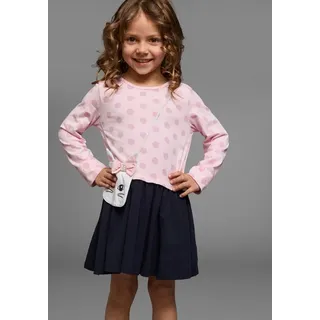 KIDSWORLD Jerseykleid für kleine Mädchen ideal für festliche Anlässe, kniefreie Länge rosa 92/98 EU