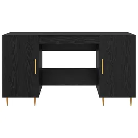 vidaXL Schreibtisch mit Regal Schwarz Eichen-Optik 140 x 50 x 75 cm