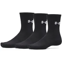Under Armour Performance Cotton 3p Crew Socken Black/White 36,5-42
