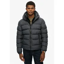 Superdry Hooded Sports Puffer Jacket Ebony S