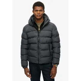 Superdry Hooded Sports Puffer Jacket Ebony S