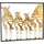 Hofmann Living And More Wanddekoobjekt "Wanddekoration", gold (goldfarben), B:76cm H:65cm T:2,5cm, Metall, HOFMANN LIVING AND MORE, Wanddekoobjekte, Zebra-Familie in gold