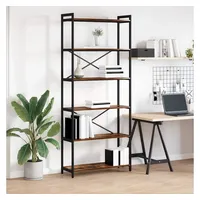 vidaXL Bücherregal 80 x 30 x 188 cm Räuchereiche