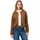Zero Jackenblazer "Damen mit Reißverschluss", Damen, Gr. 42, bright tobacco, Obermaterial: 95% Polyester, 5% Elasthan. Füllung:, unifarben, figurumspielend normal, Rundhals, weit, Blazer, Plain/ohne Details