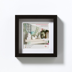 walther + design Stockholm 3D Holz Bilderrahmen 20x20 cm SCHWARZ
