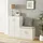 [en.casa] Løten 120 x 97 x 36 cm mit Sitzbank weiß / weiß