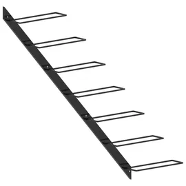 vidaXL Weinregal 7 Flaschen Schwarz