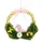 I.GE.A. Kunstkranz Mit Blüten, Vogel und Schleife, I.GE.A., Höhe 20 cm, aus Rattan, Türkranz rosa