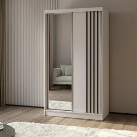 masseno Schwebetürenschrank NELVIA 120 x 216 x 61 cm Weiß