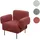 Mendler Lounge-Sessel HWC-L83 Bouclé 0 x 0 x 0 cm Altrosa höhenverstellbar