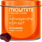 Ashwagandha Gummies - 100 Gummies mit natürlichem Kirschgeschmack - Withania Somnifera - Ashwagandha KSM-66 - Angstzustände, Anti-Stress, natürliche Entspannung, Energie und Vitalität - Vegan - Gluten