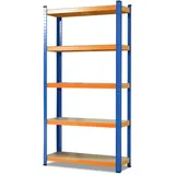 Karat Schwerlastregal Grizzly Blau-Orange Höhe: 180 cm Breite: 90 cm Tiefe: 45 cm