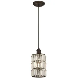 Westinghouse Pendelleuchte Sophie Bronze Kristallglas mit 1 Lampe