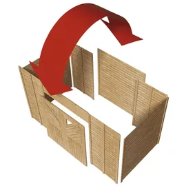 Karibu Geräteraum Einzel 274 x 204 cm braun