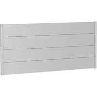 Biohort Sichtschutzelement 194 x 91 cm Silber Metall