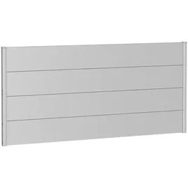 Biohort Sichtschutzelement 194 x 91 cm Silber Metall