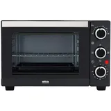 Silva Homeline Minibackofen, Schwarz, Kunststoff, 40.5x26.5x35 cm, herausnehmbares Krümelblech, Timer, akustisches Signal Ein-/Aus, Innenbeleuchtung, Küchengeräte, Sonstige Küchengeräte